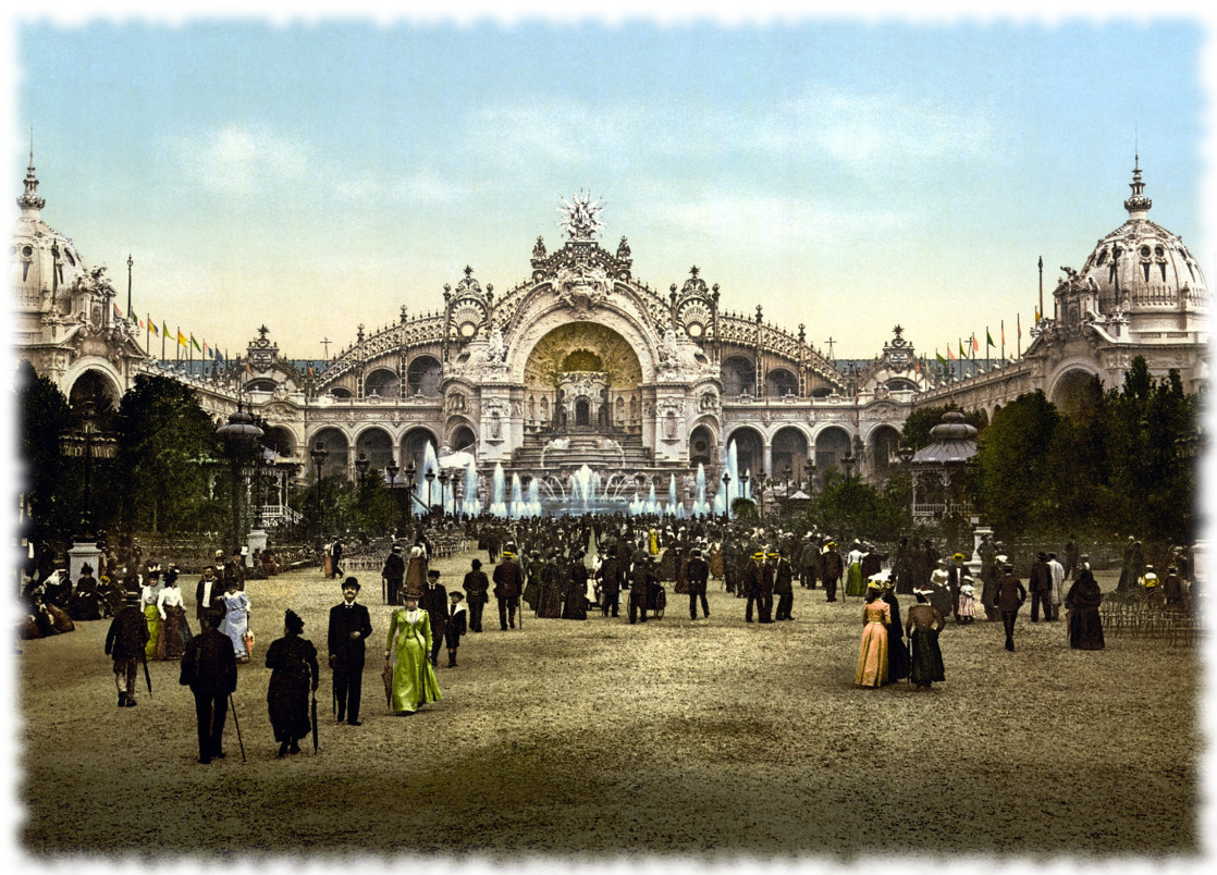 Le Chateau deau and plaza Exposition Universal 1900 Paris France.jpg