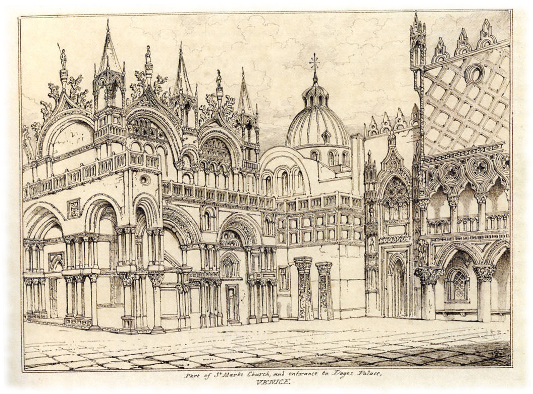 Venice Piazzetta and St. Marks by John Ruskin 1835.jpg