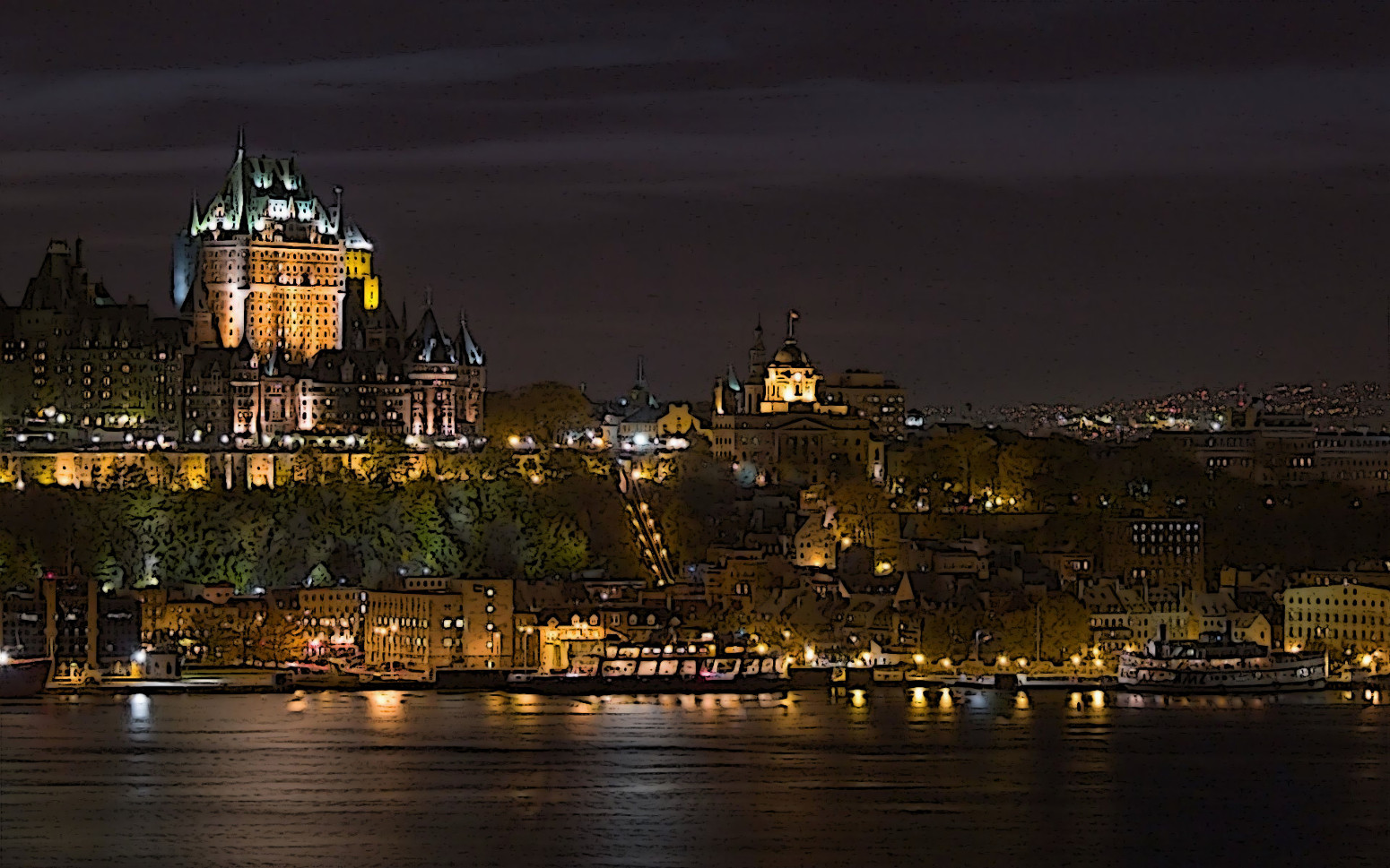 Quebec City night panarama.jpg