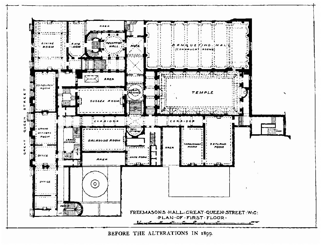 Freemasons Hall 1800s-1st floor.jpg