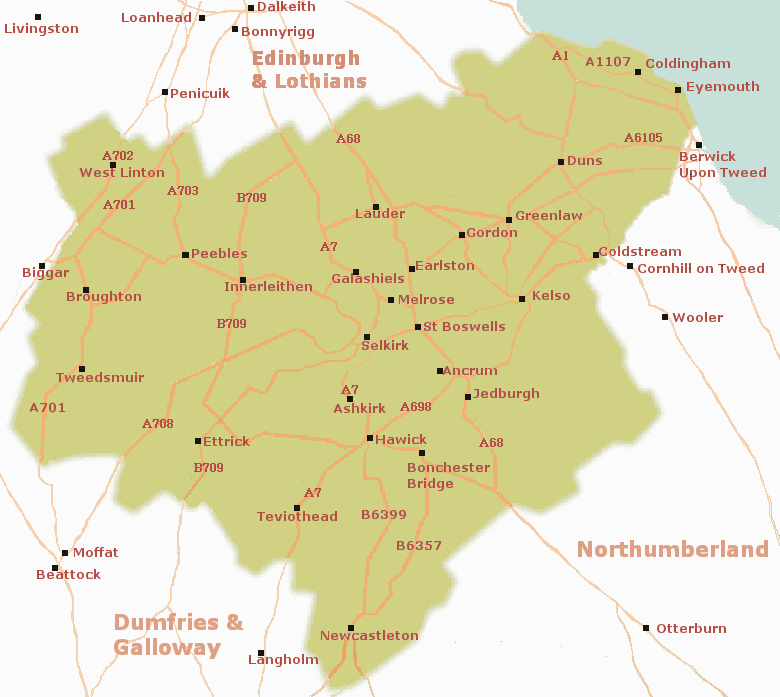 Map scottish borders region.gif