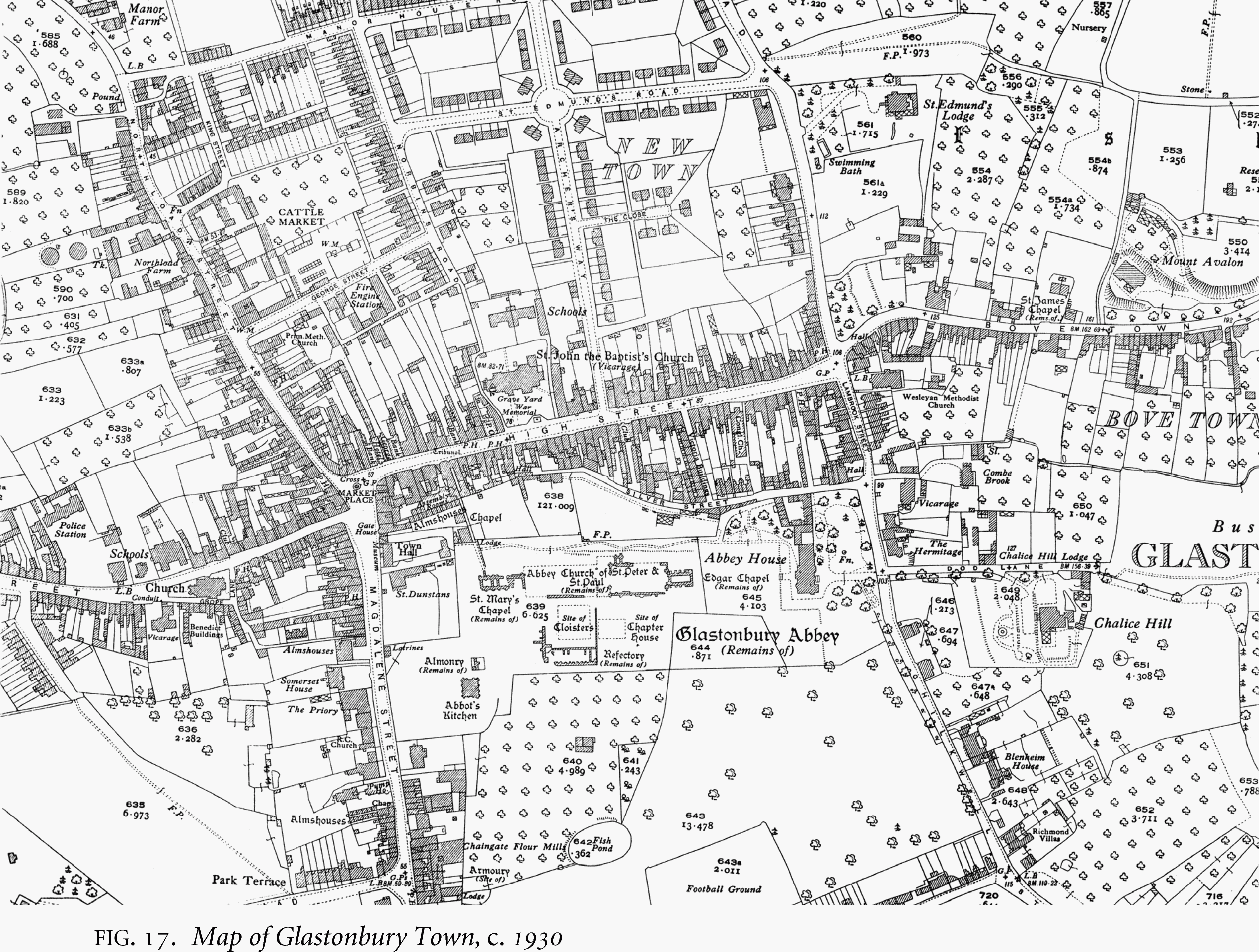 Glastonbury map 1930.gif